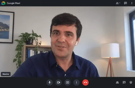 Maxime Roseau on a video call